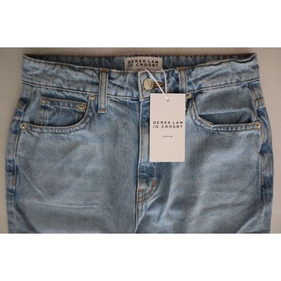 Derek Lam 10 Crosby Women Sz 25 Vintage Blue Farrah Hi-Rise Straight Jeans - Picture 6 of 10